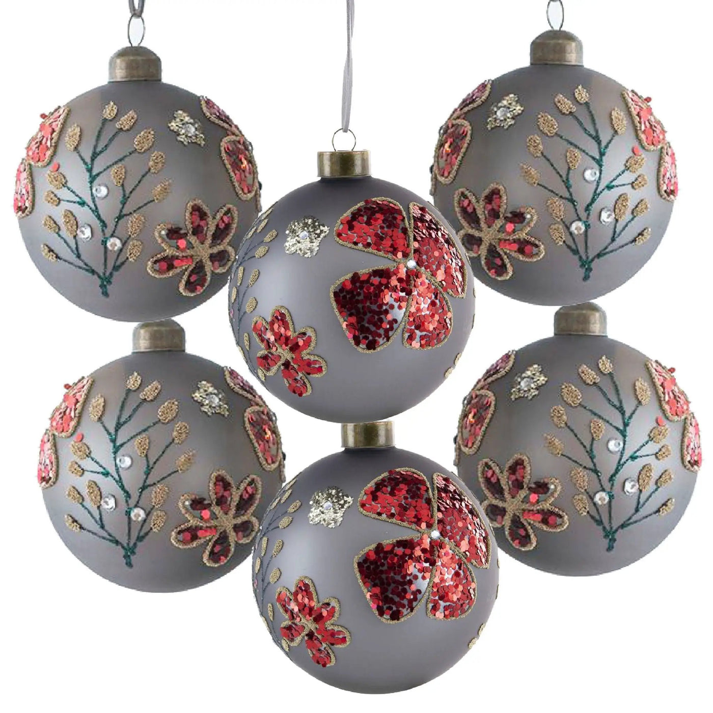 Glass Decorative Hanging Ball Christmas Tree Ornaments For Holiday Party Decorations by Unique Piece Furniture