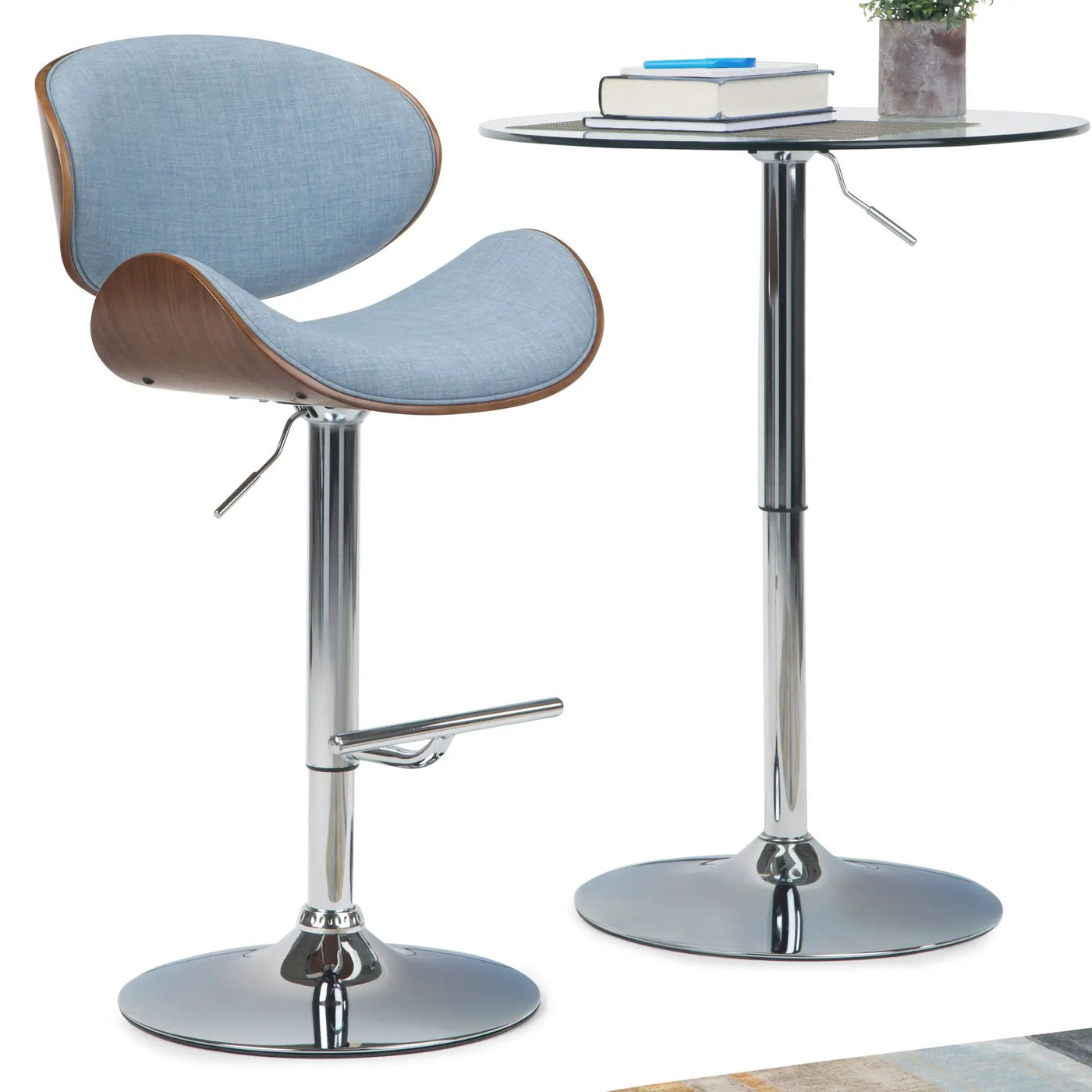 Marana - Multifunctional Handcrafted Bentwood Adjustable Swivel Bar Stool by HouseOfZazla