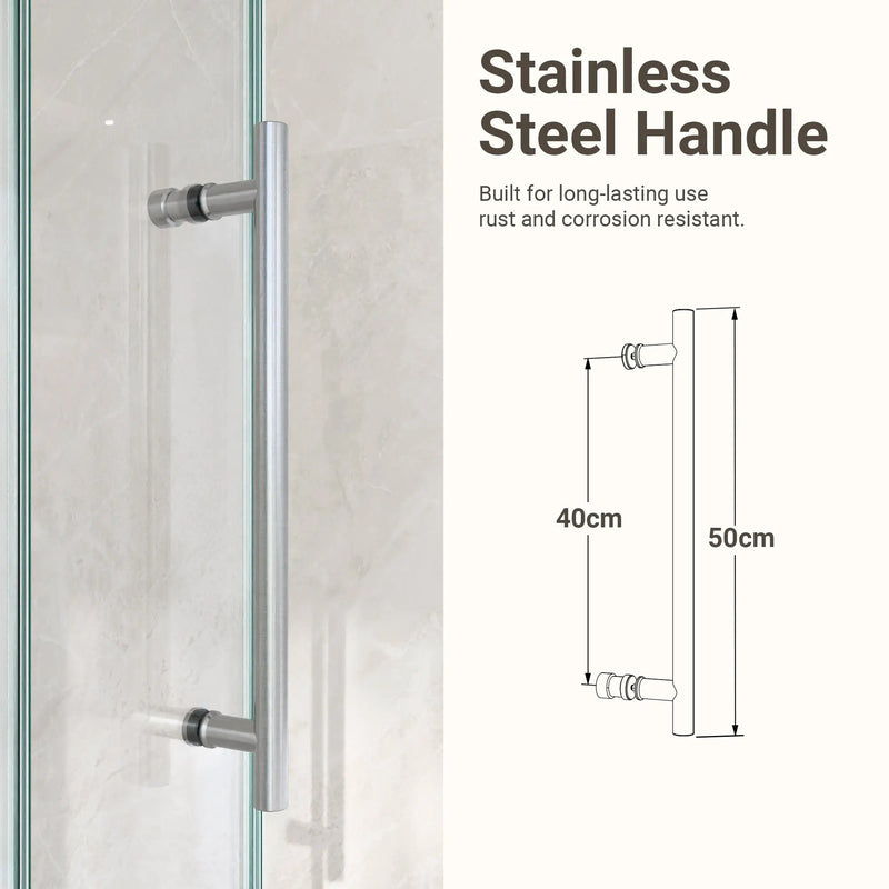 56-60"W x 72"H Frameless Sliding Shower Door – Clear Tempered Glass by HouseOfZazla