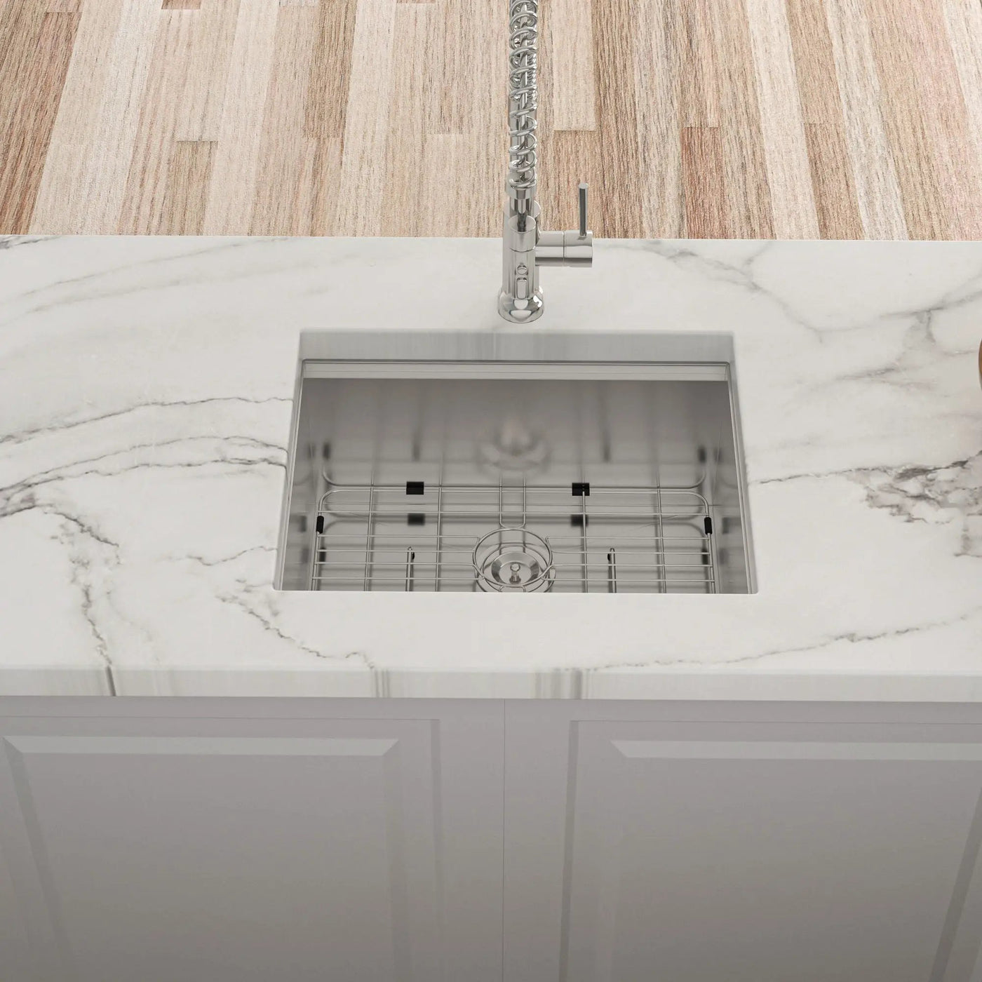Single Bowl Undermount Workstation Kitchen Sink with Accessories by HouseOfZazla