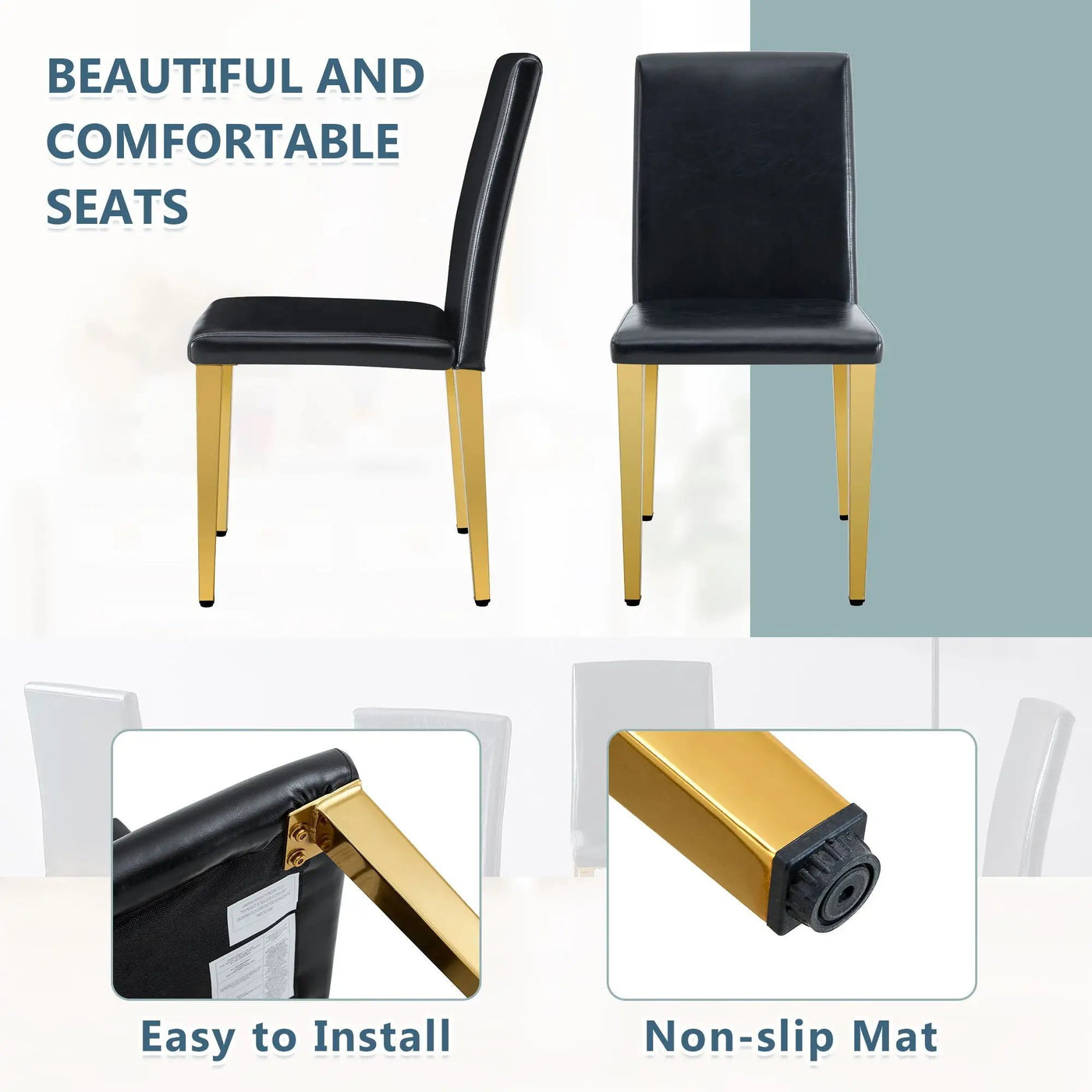 Modern Dining Chairs With Metal Legs by HouseOfZazla