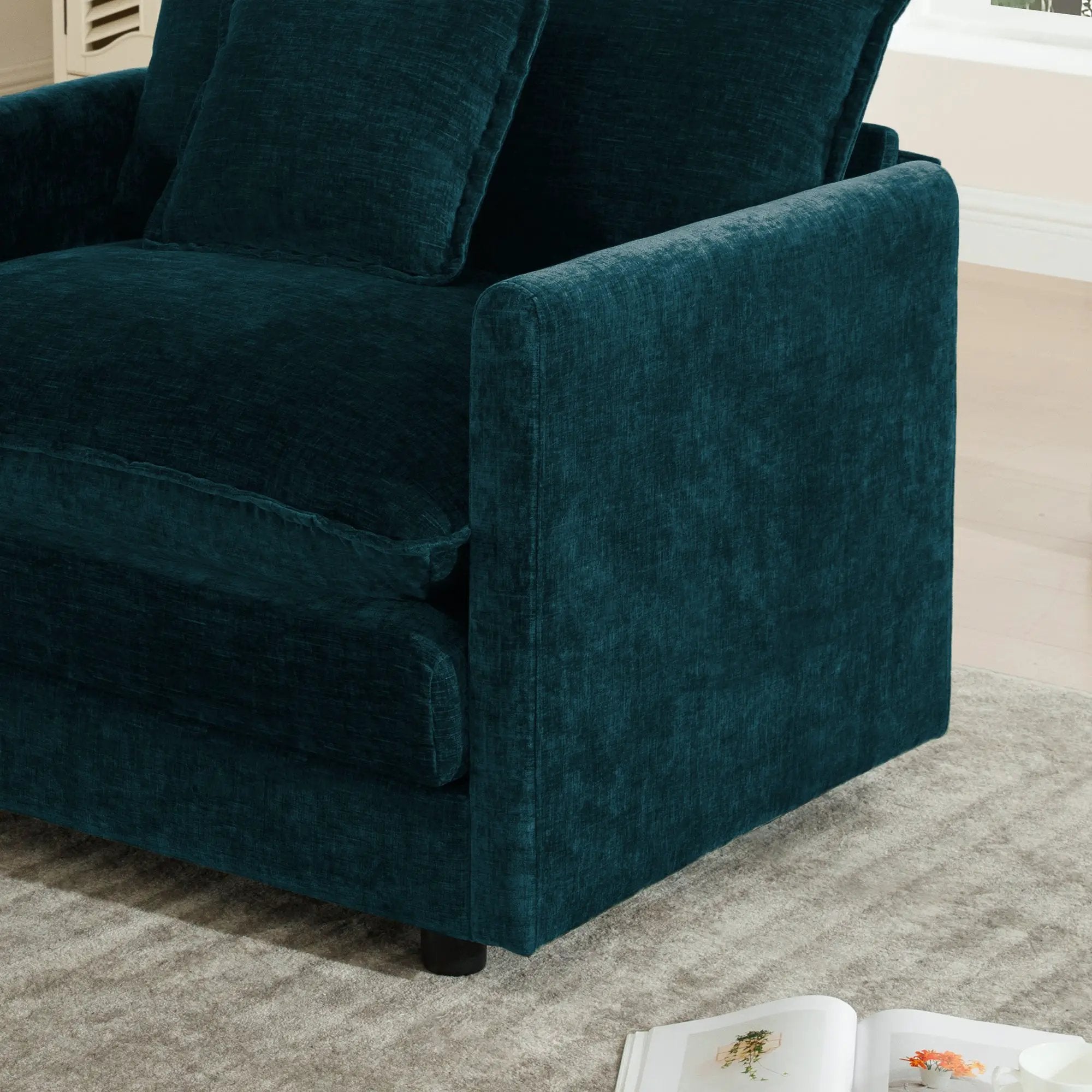Oversize 3-Seater Sofa with Ottoman by HouseOfZazla