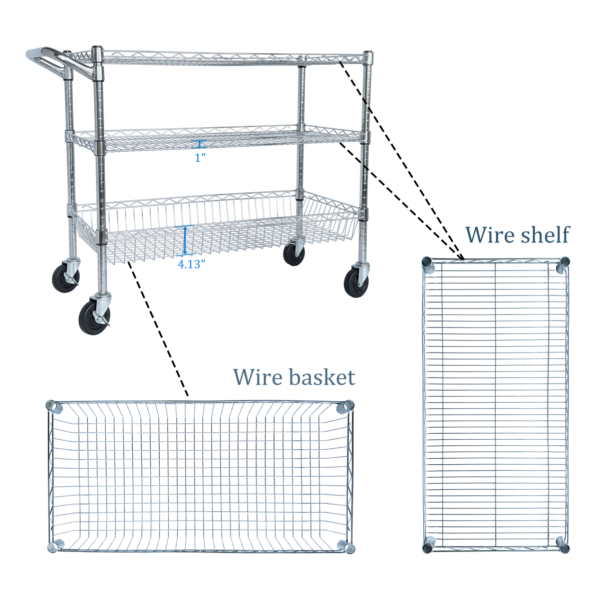 Heavy Duty Rolling Utility Cart by HouseOfZazla