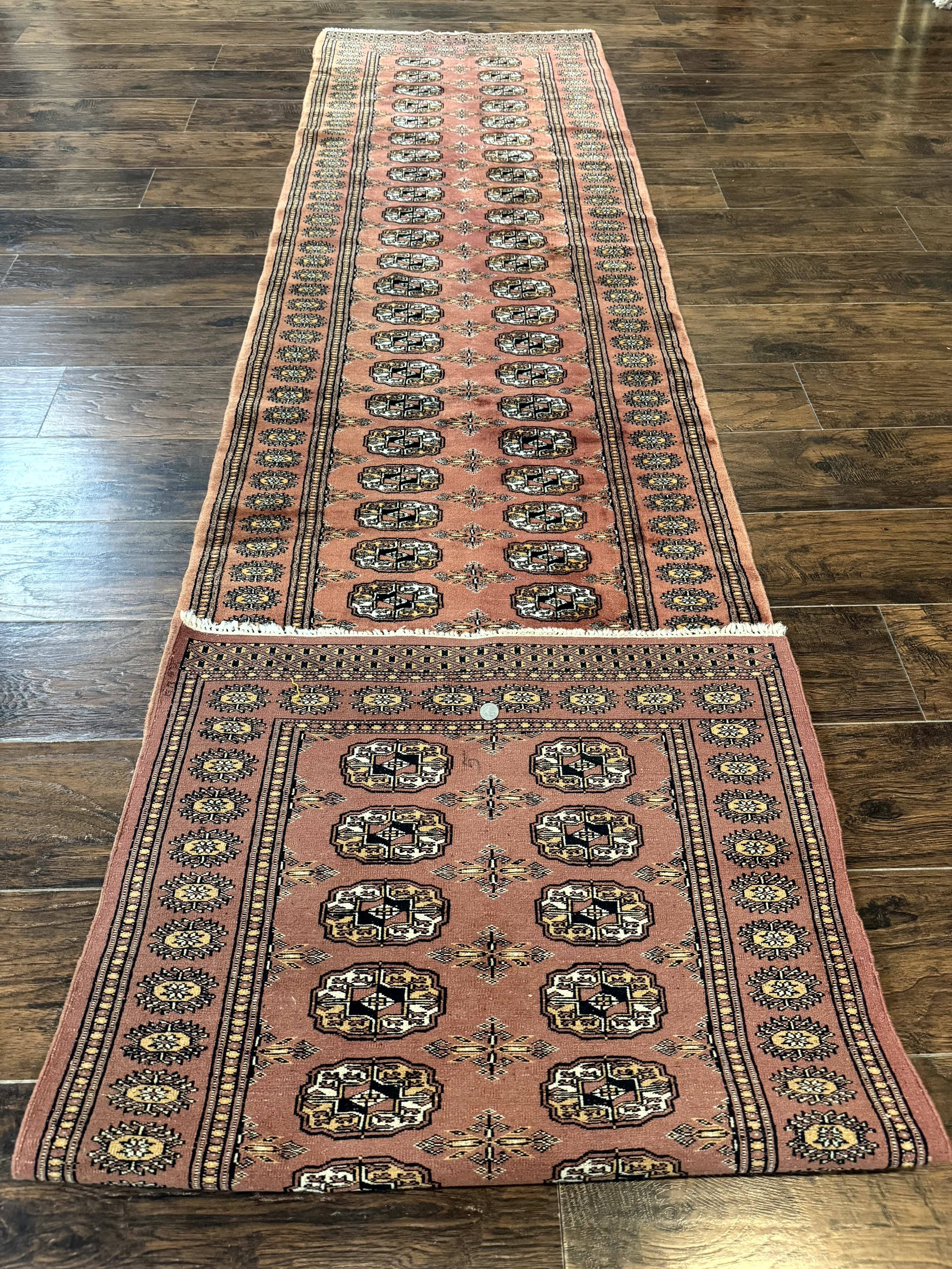Pakistani Turkoman Bokhara Runner Rug 2.8 x 12, Oriental Runner for Hallway by Jewel Rugs