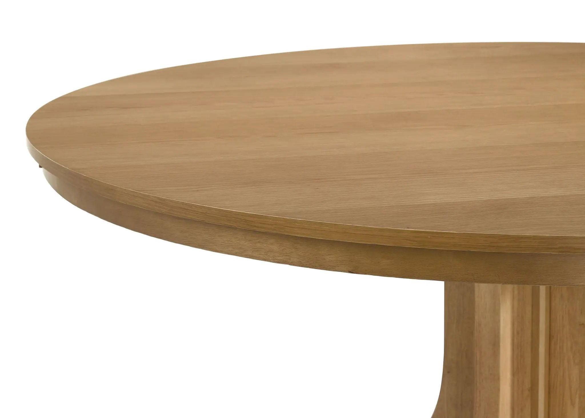 Hartville 60-inch Round Dining Table Natural Light Brown by Unique Piece Furniture