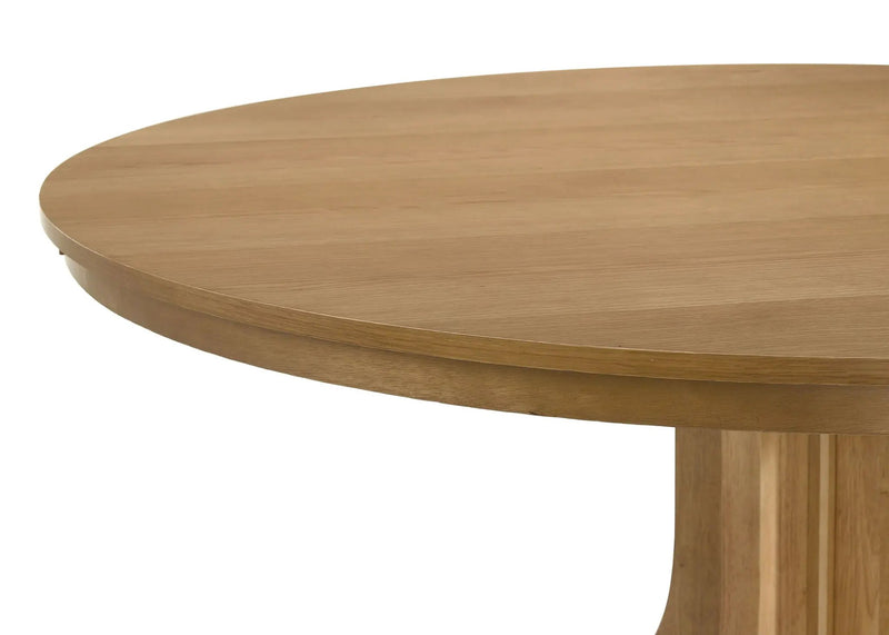 Hartville 60-inch Round Dining Table Natural Light Brown by Unique Piece Furniture