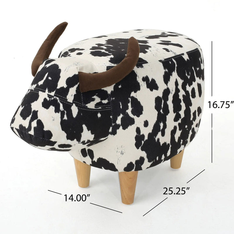 Cow Shaped Ottoman Footstool by HouseOfZazla
