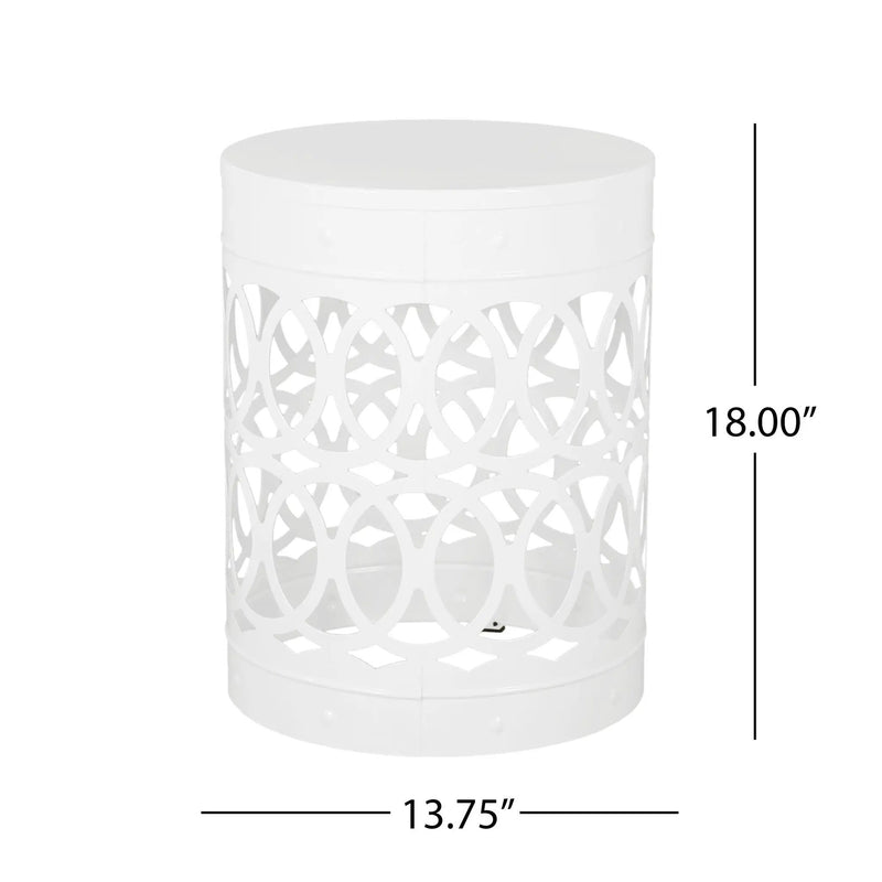 Outdoor Metal Large End Table, Modern Design by HouseOfZazla