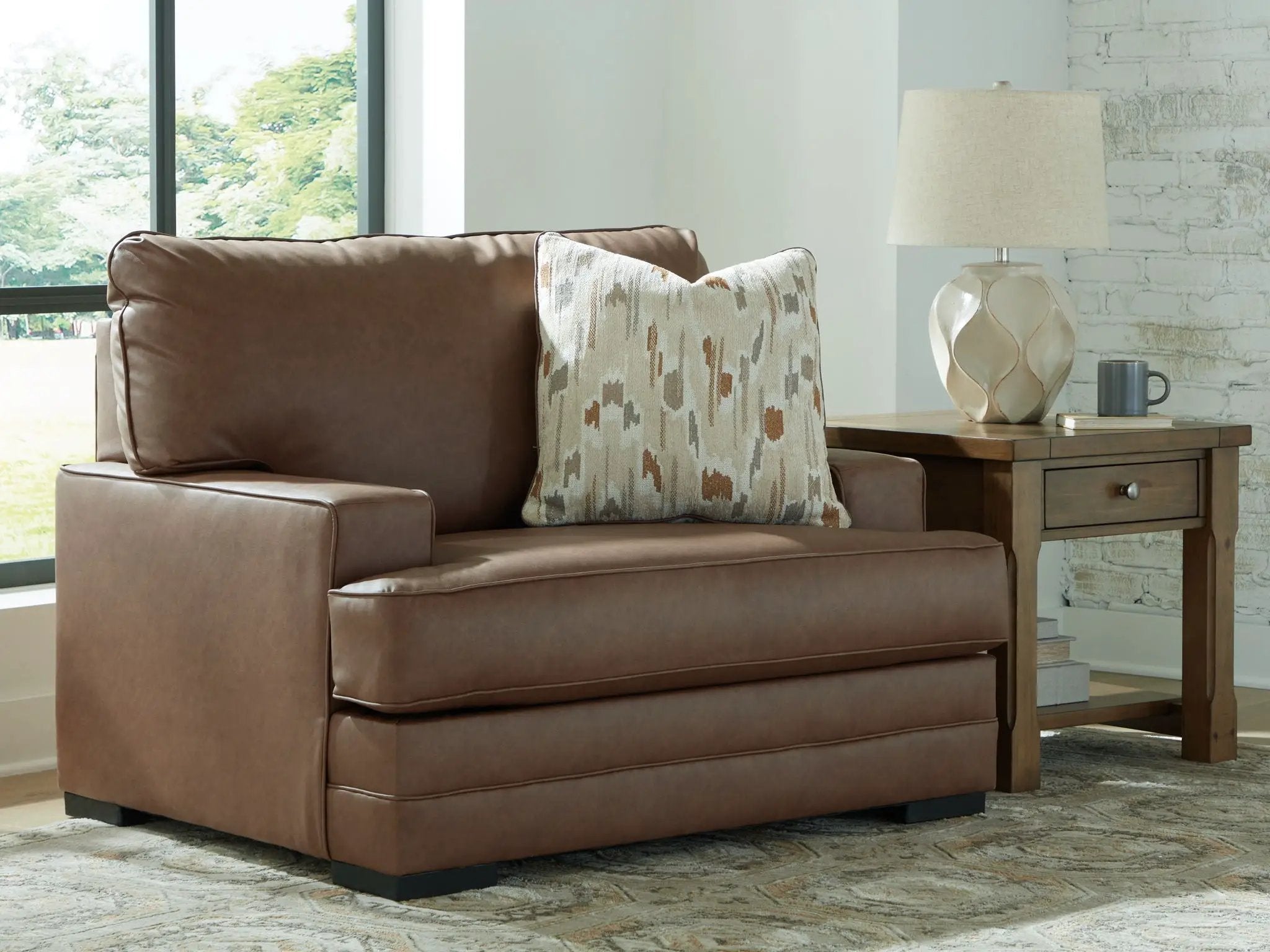 VillaCourt - Chair And A Half - Caramel by Unique Piece Furniture