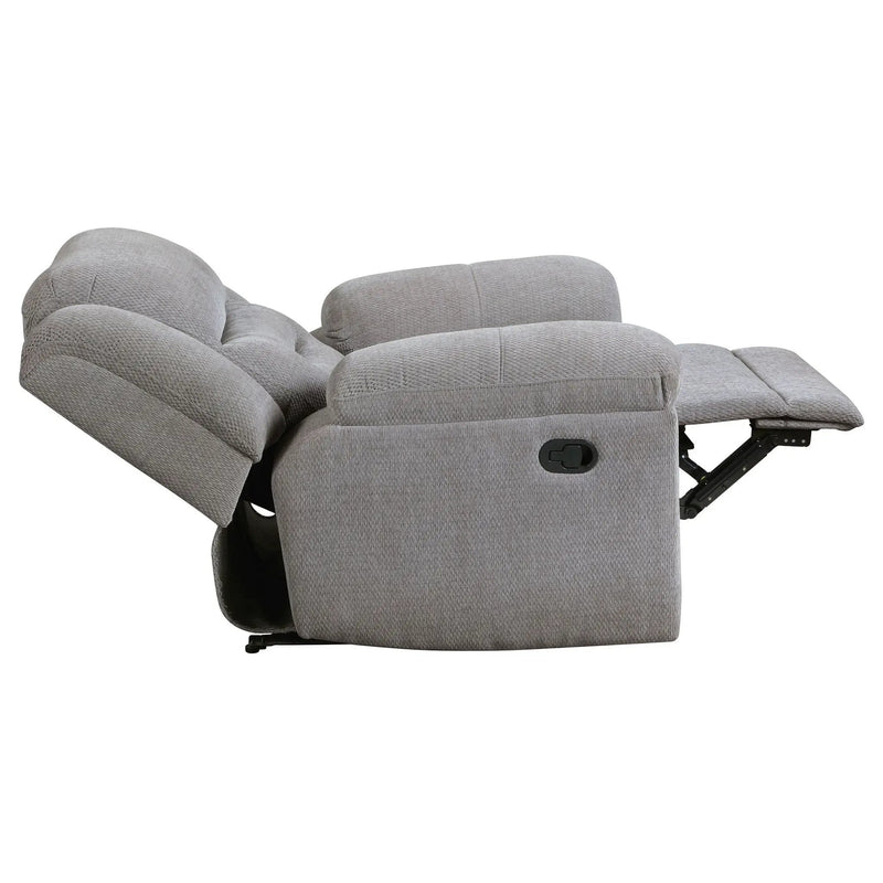 Sebring - Upholstered Glider Recliner Chair With Manual Recline And Smooth Gliding Motion - Gray by HouseOfZazla