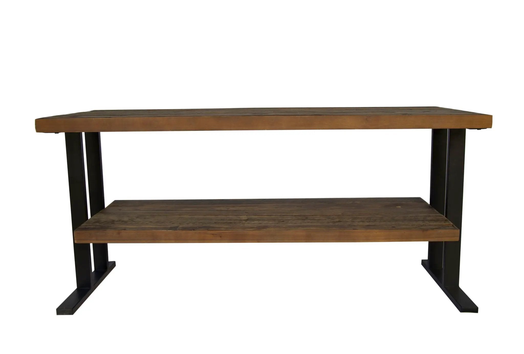 Media Console Table With One Shelf To Your Home Decor - Natural / Black by HouseOfZazla