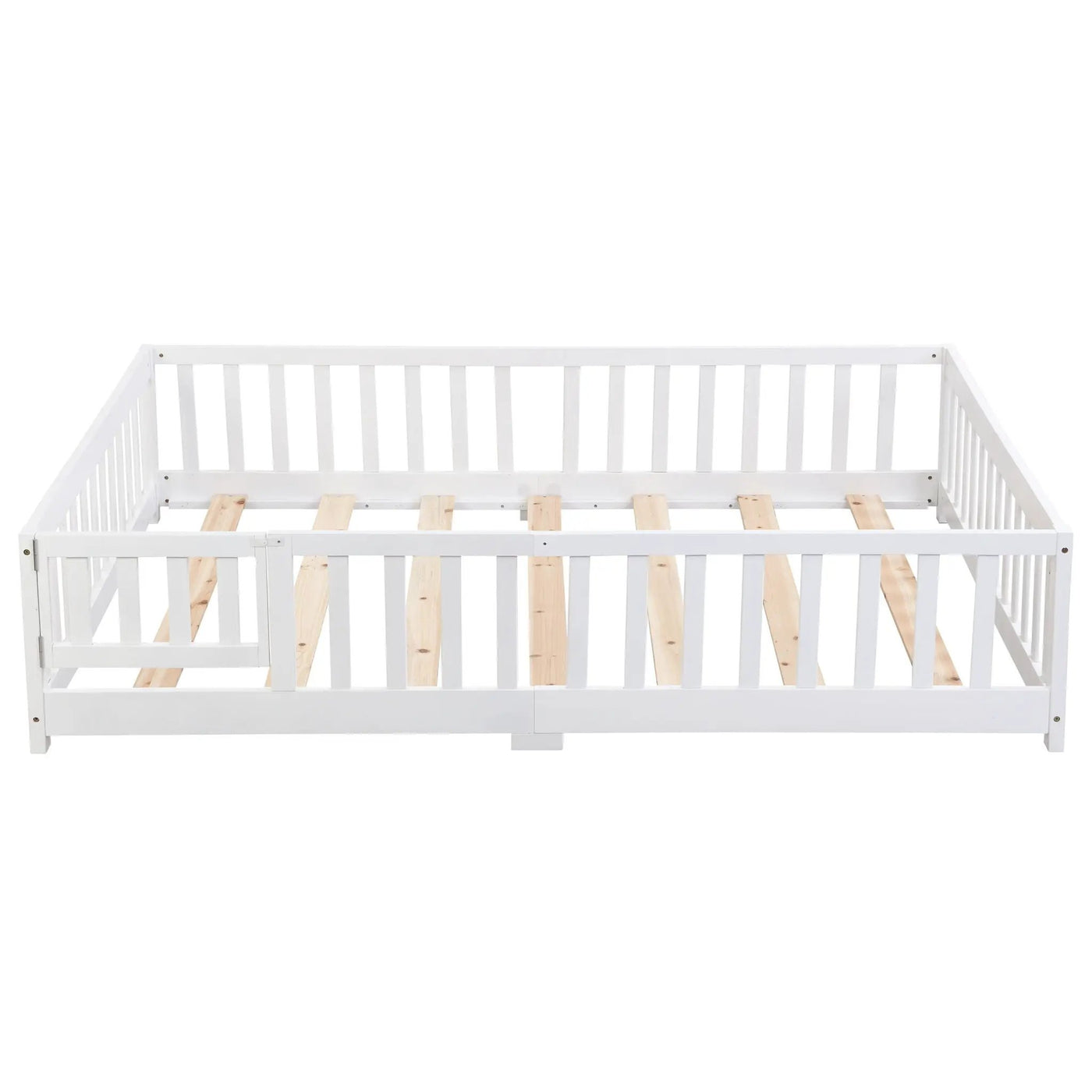 Solid Wood Floor Bed With Door And Fence For Children by Unique Piece Furniture