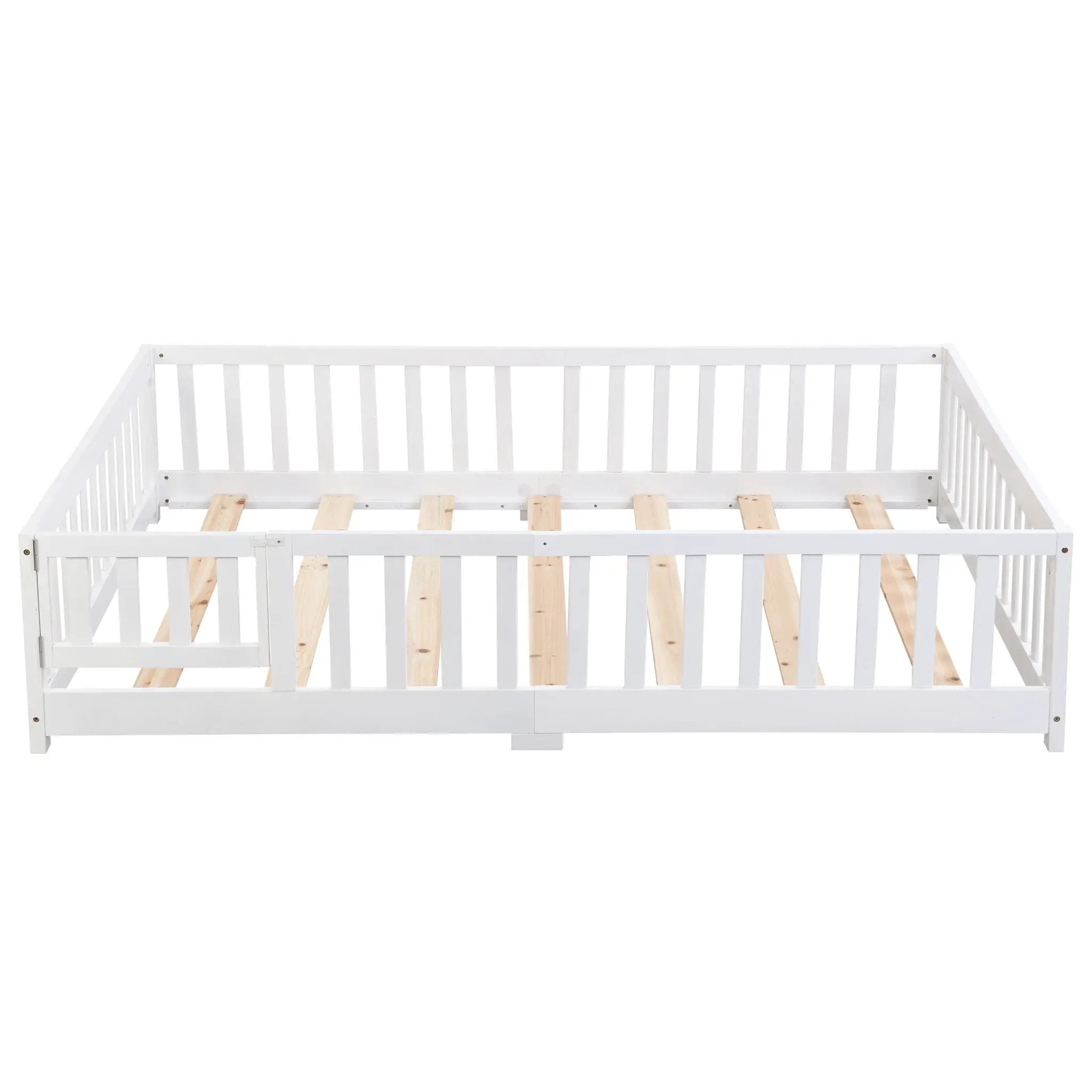 Solid Wood Floor Bed With Door And Fence For Children by Unique Piece Furniture