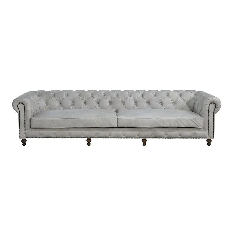 Ofer - Sofa - Vintage White Top Grain Leather by Unique Piece Furniture