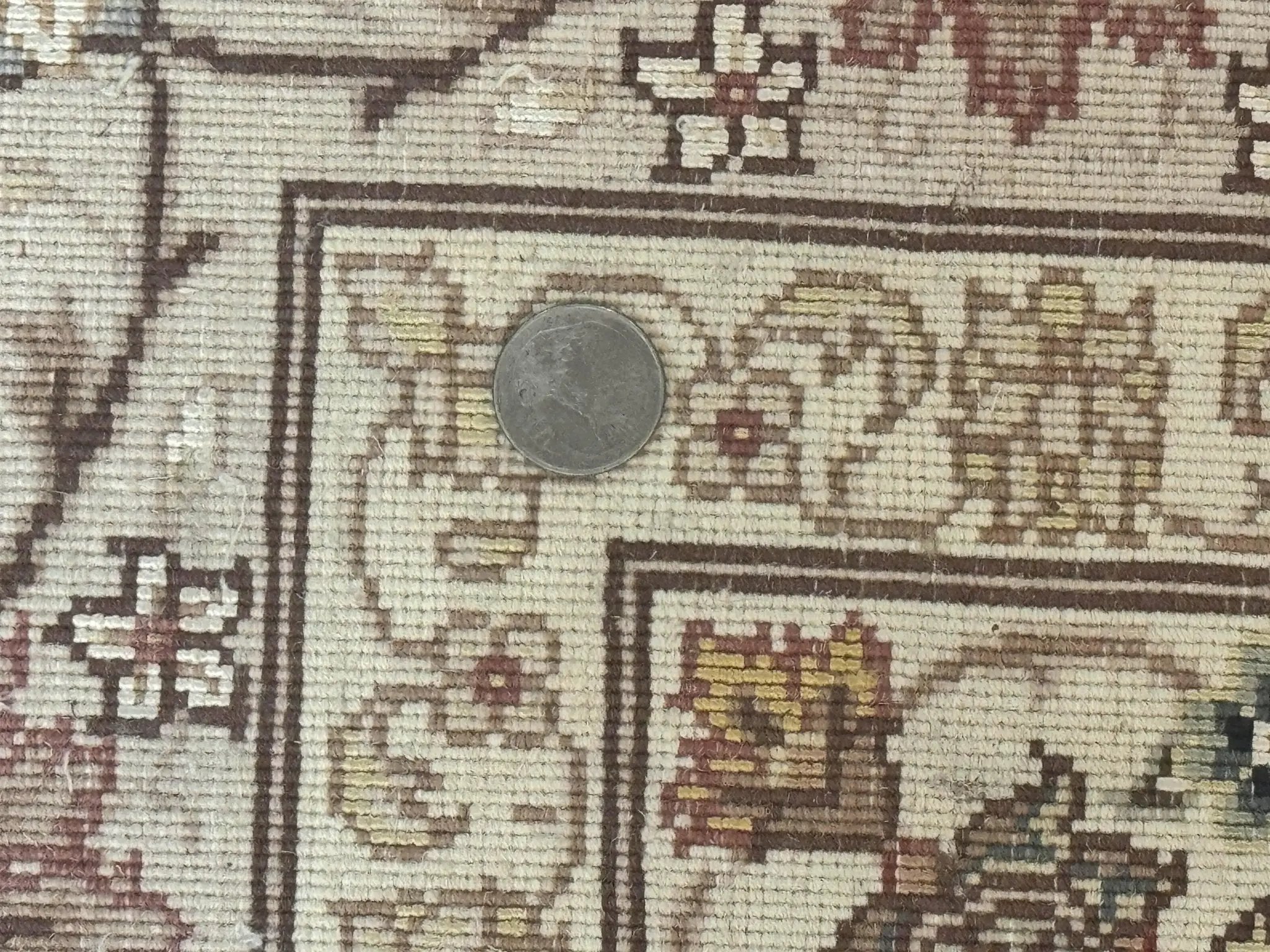 Pak Persian Rug 4x6, Floral Medallion, Beige, Wool and Silk Highlights, Vintage Handmade Rug by Jewel Rugs