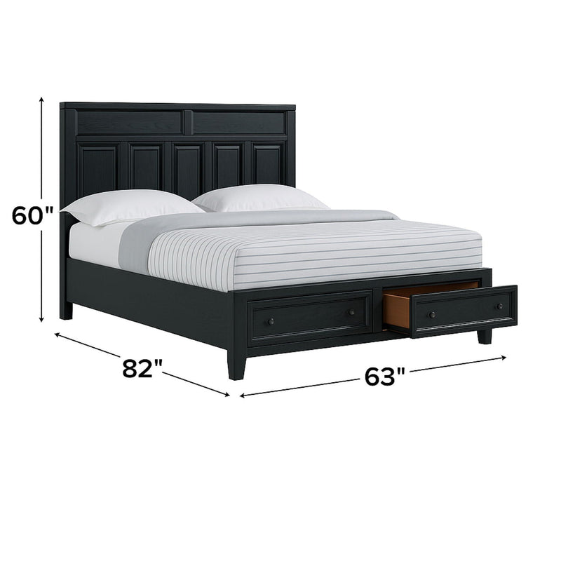Storage Bed With Panel Headboard And Spacious Footboard Drawers by HouseOfZazla