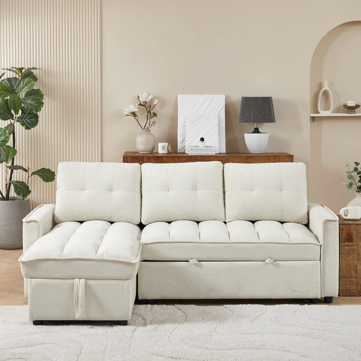 71.3" Reclining Sofa Bed with USB Ports by HouseOfZazla