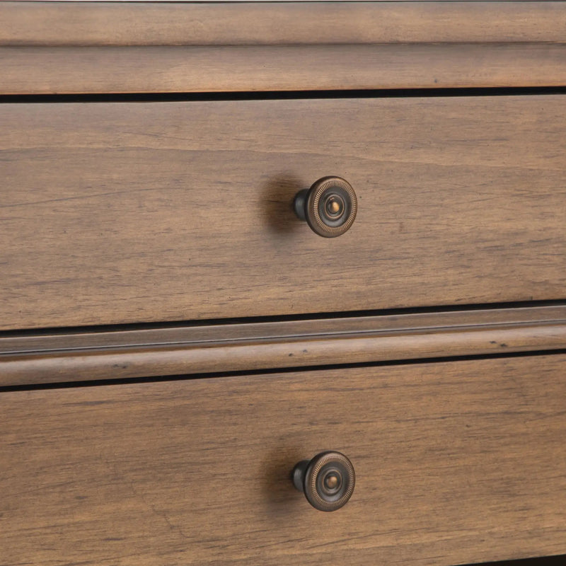 Carlton - Bedside Table - Rustic Natural Aged Brown by Unique Piece Furniture