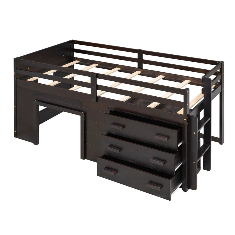 Loft Bed With Cabinet And Shelf by HouseOfZazla