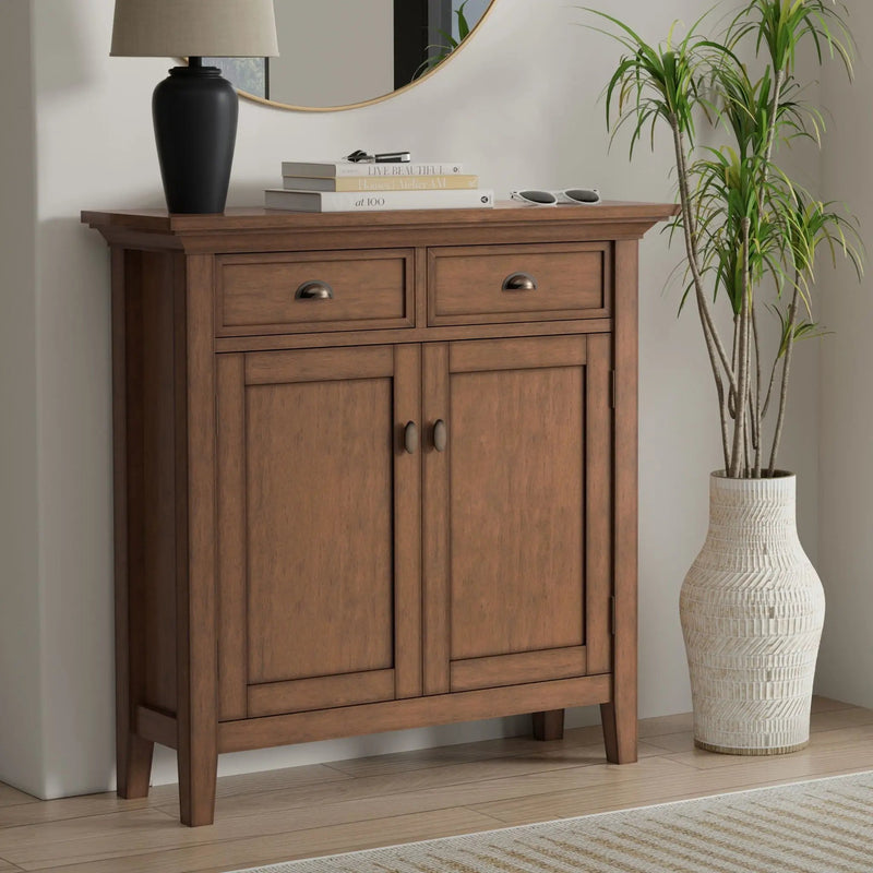 Redmond - Entryway Cabinet With Adjustable Shelves And Drawers - Brown by HouseOfZazla