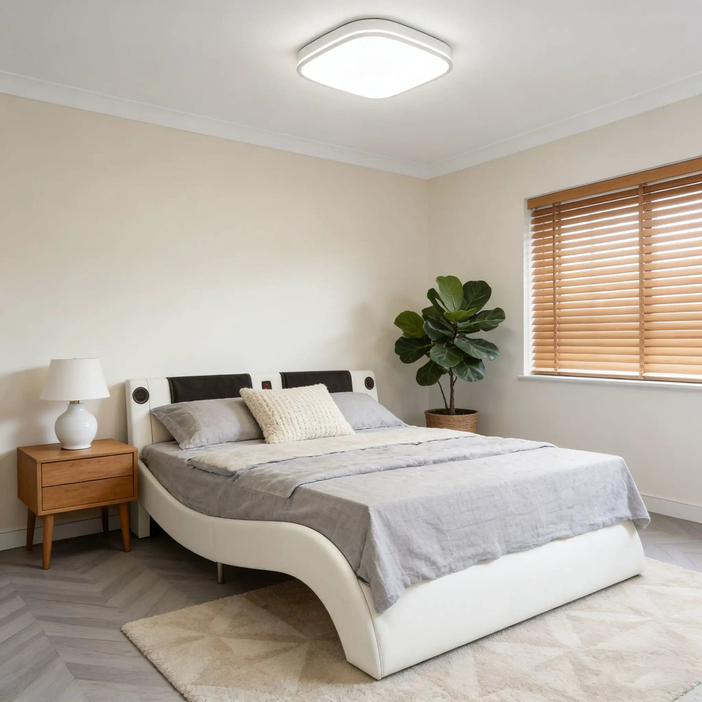 Platform Bed Frame With LED Lighting, tooth Music, Vibration Massage by Unique Piece Furniture