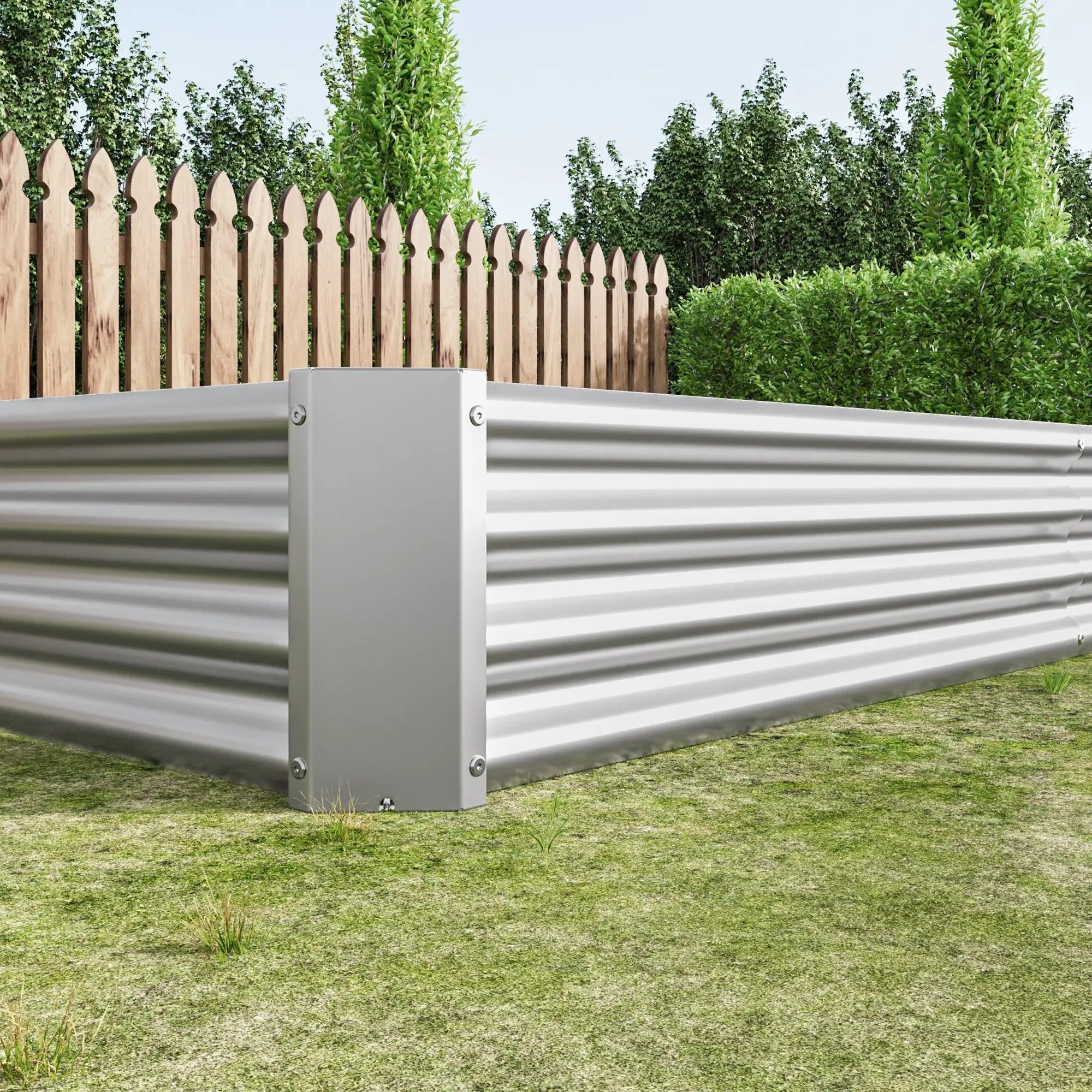 Raised Garden Bed Kit - Metal 7.6x3.7x0.98 ft by HouseOfZazla
