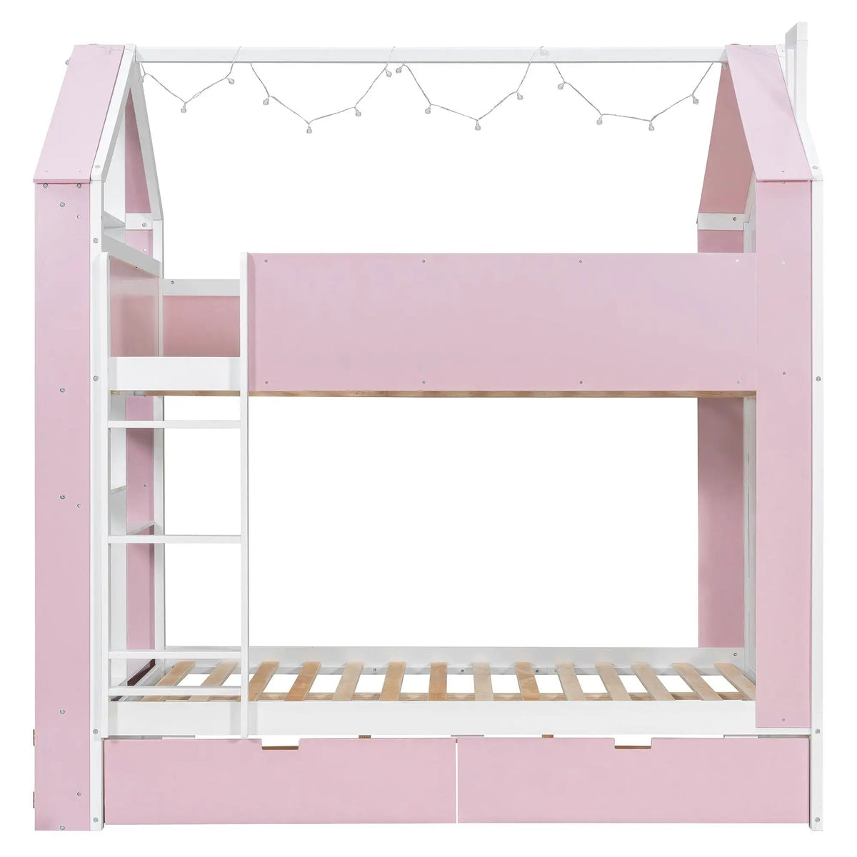 Full Size Bunk Bed with Storage Drawers & Shelves by HouseOfZazla