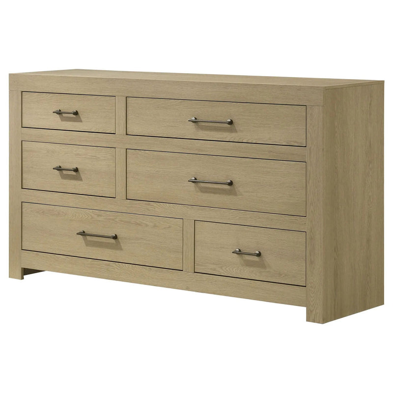 Hendricks 6-drawer Bedroom Dresser Storage Cabinet Light Oak by Unique Piece Furniture
