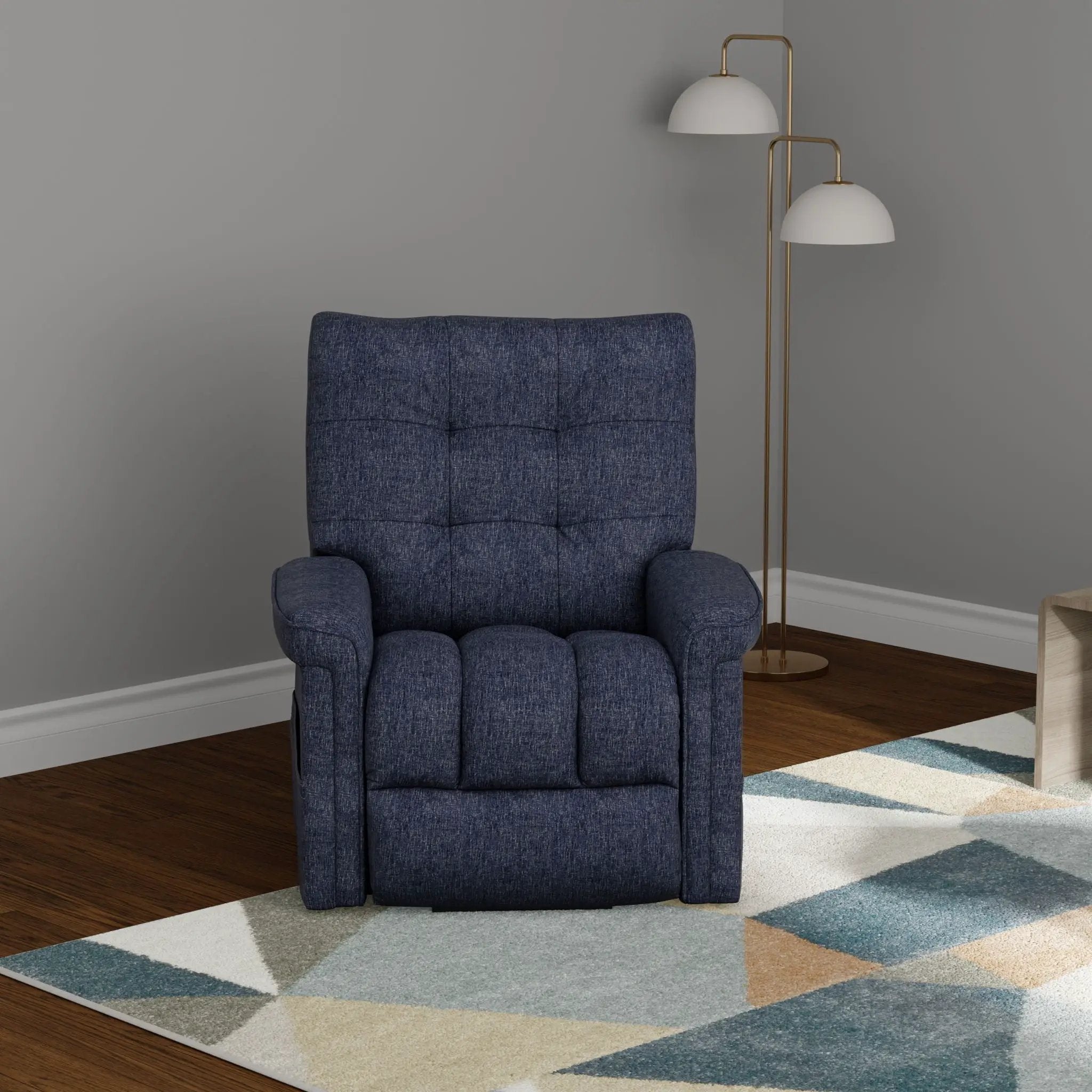Velour - Power Lift Chair - Blue by Unique Piece Furniture