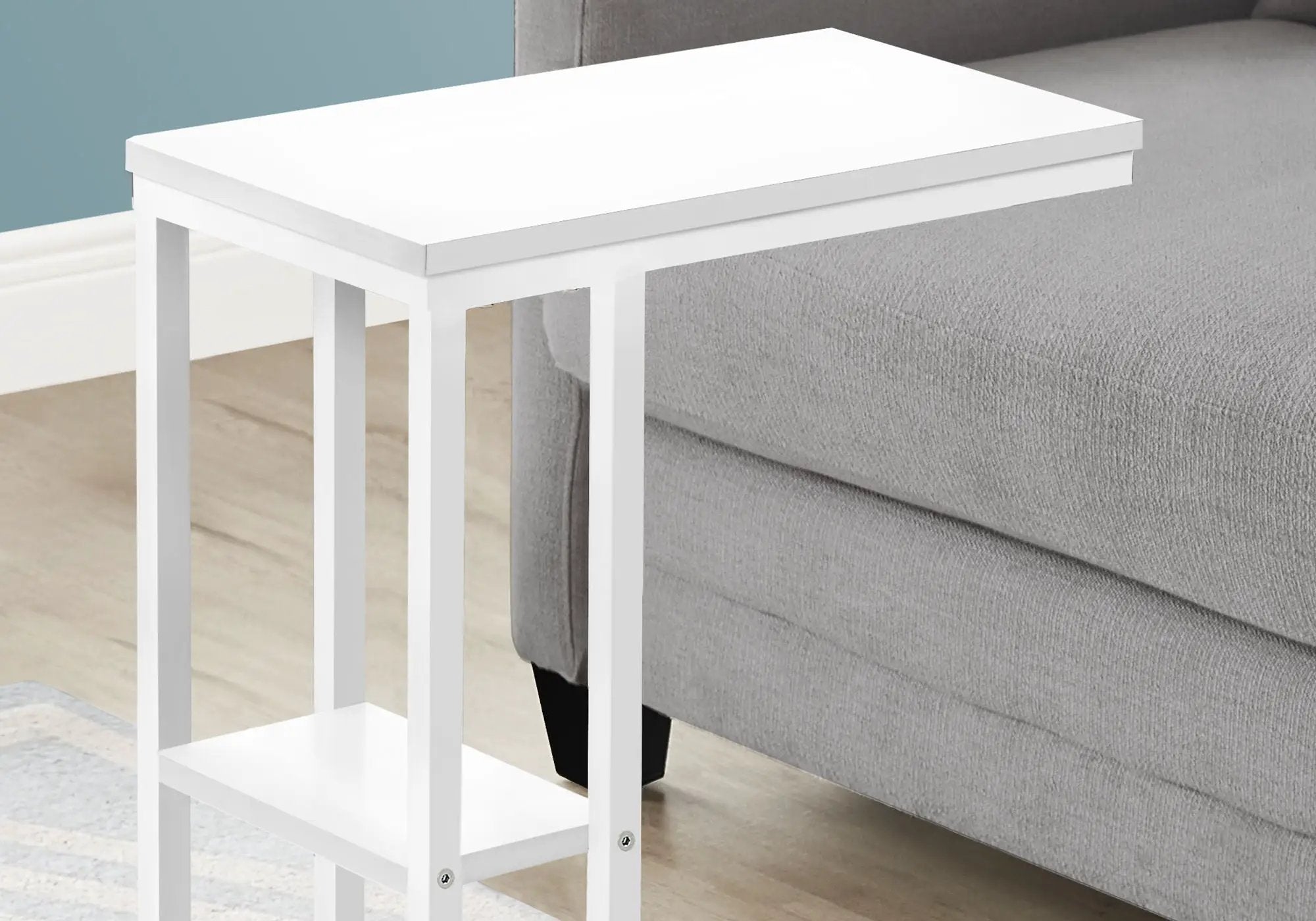 Accent Table, C - Shaped, Marble Look Contemporary & Modern Convenient Design by Unique Piece Furniture