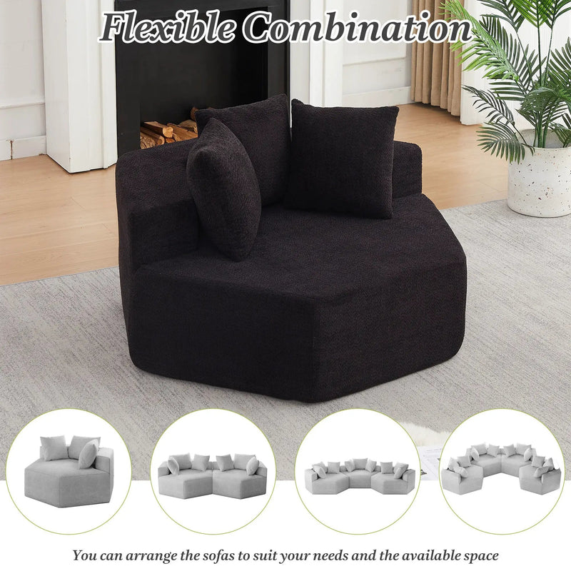 54-Inch Modern-Style Hexagonal Lounge Chair by HouseOfZazla