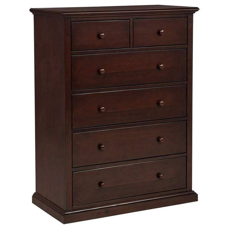 Sumerlin 6-drawer Bedroom Chest of Drawers Cappuccino by Unique Piece Furniture
