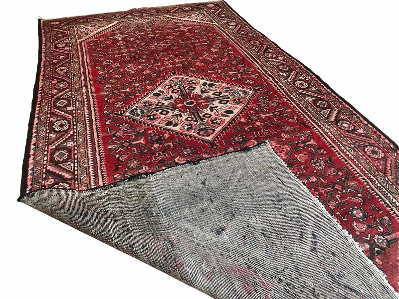 5.5 X 10 Antique Handmade Wool Tribal Gallery Rug All Over Red Runner Corridor by Jewel Rugs