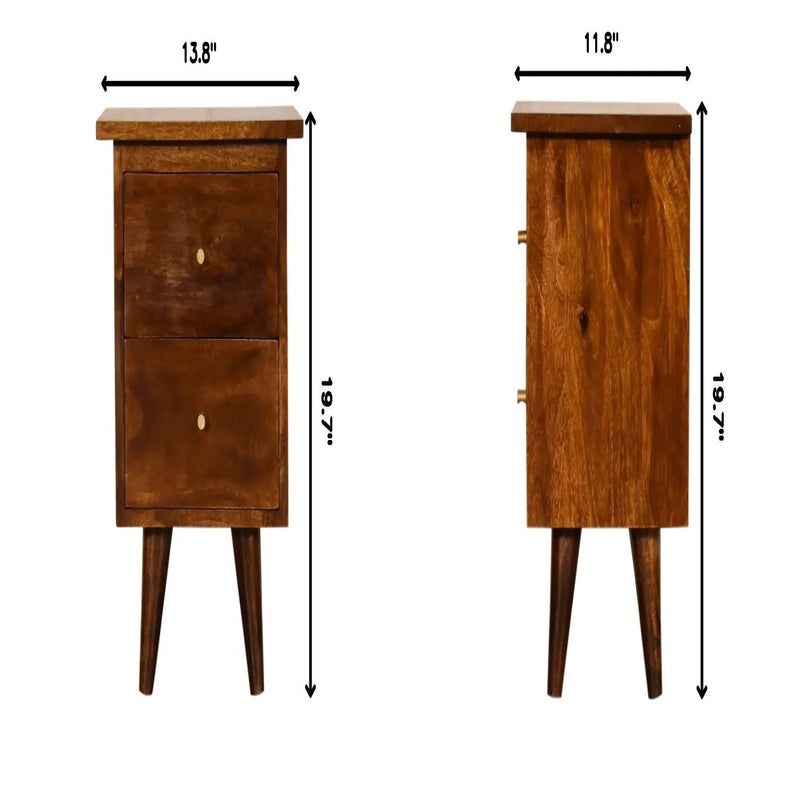 Bedside Table - Chestnut by HouseOfZazla