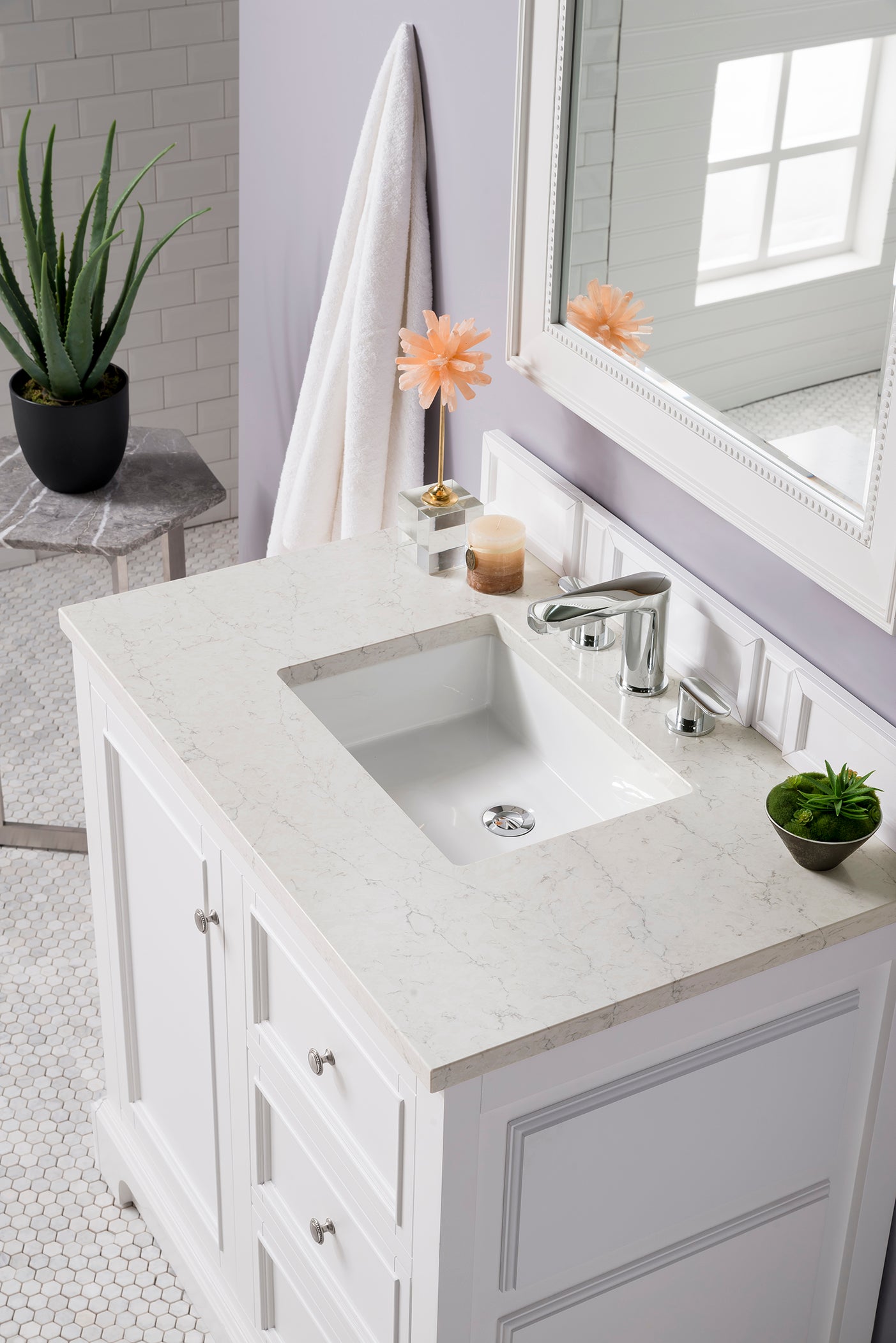 James Martin De Soto 36" Single Bathroom Vanity, Bright White, view 38