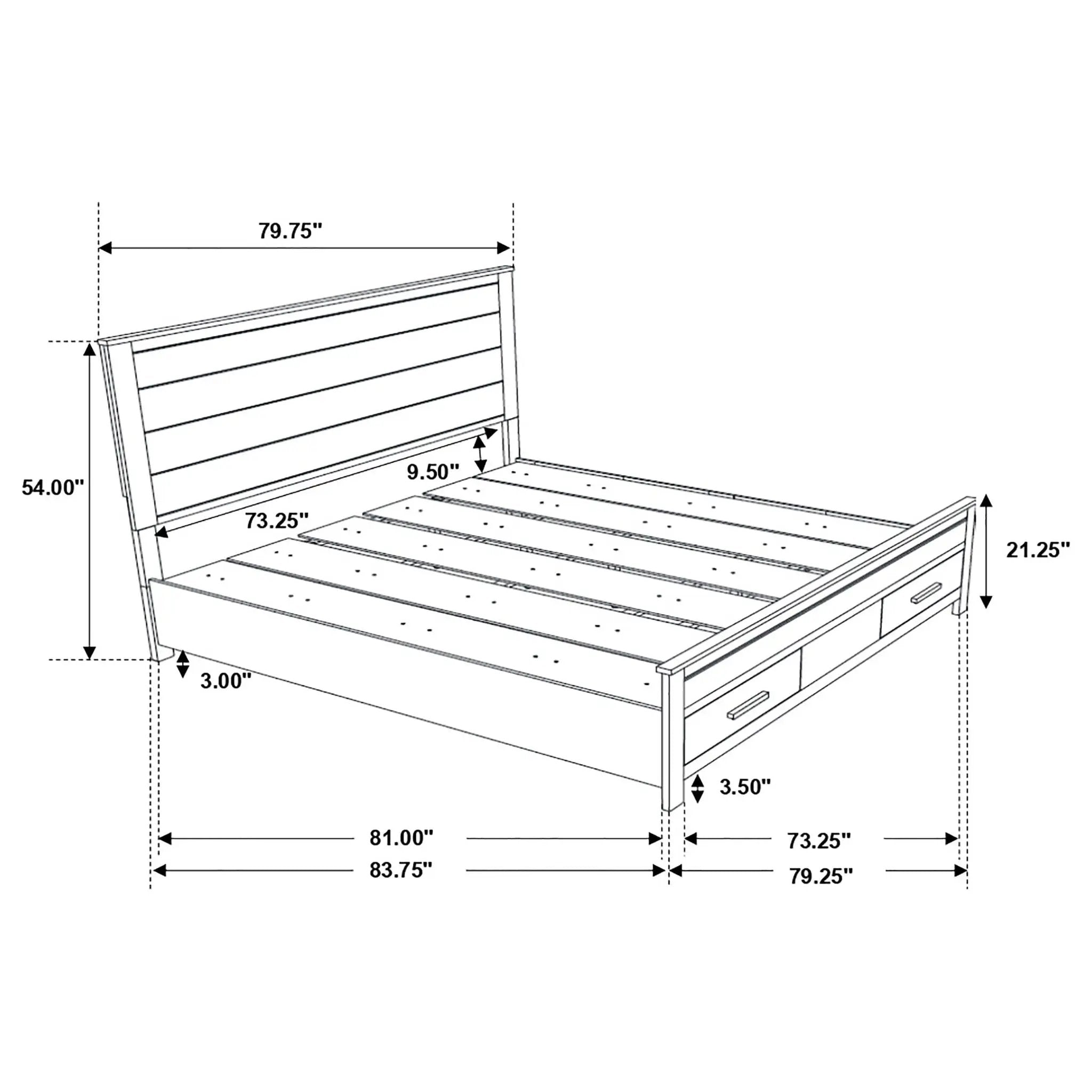 Greely - Eastern King Storage Bed - Brown by HouseOfZazla