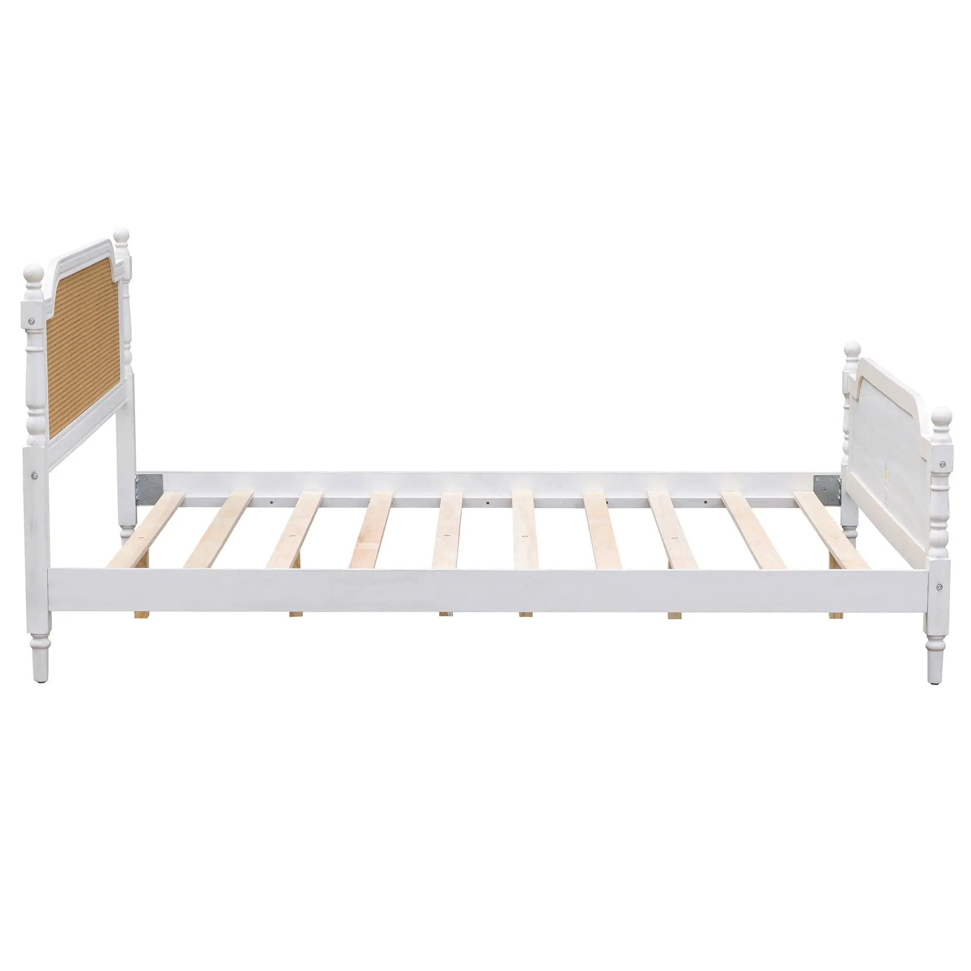 Traditional Style Rattan Bed Frame, No Box Spring Needed by Unique Piece Furniture