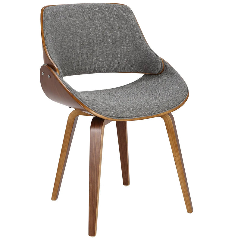 Fabrizzi - Mid-Century Modern Dining / Chair (Set of 2) - Walnut / Gray by Unique Piece Furniture