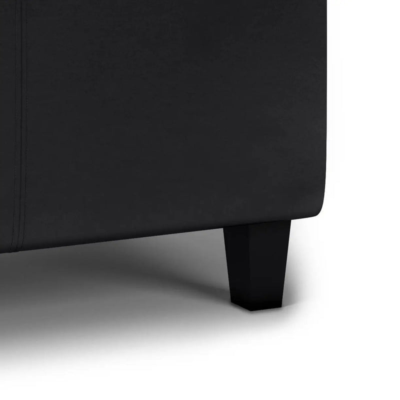 Avalon - Tray Storage Ottoman With Lift Up Lids - Midnight Black by Unique Piece Furniture