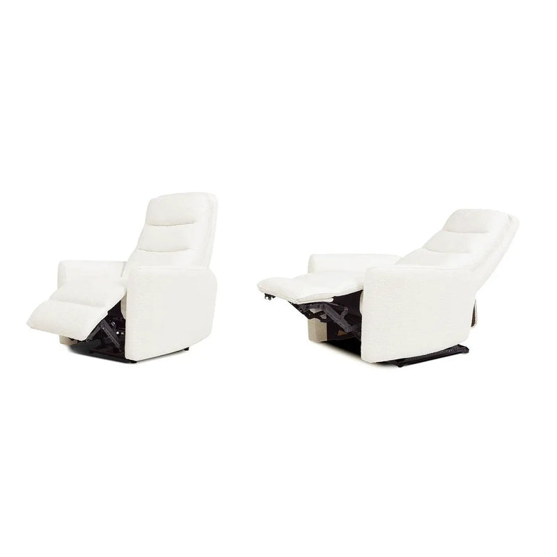 Bloomy - High Back Power Recliner Motion Chair - Chiffon White by HouseOfZazla