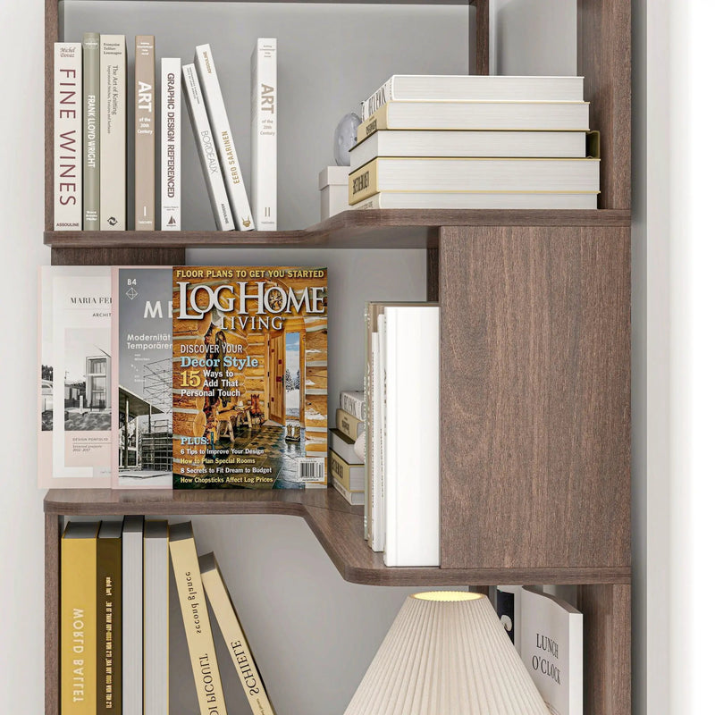 L-Shaped Design Corner Bookshelf