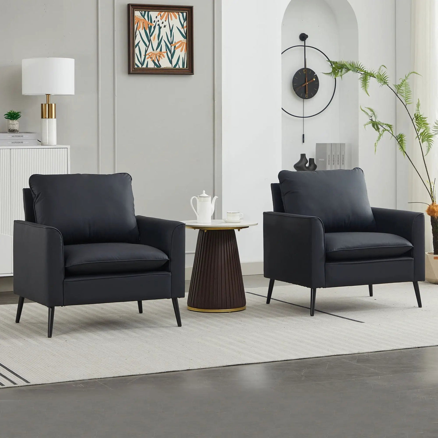 Nordic Retro Light Luxury Upholstered Sofa Chair by Unique Piece Furniture