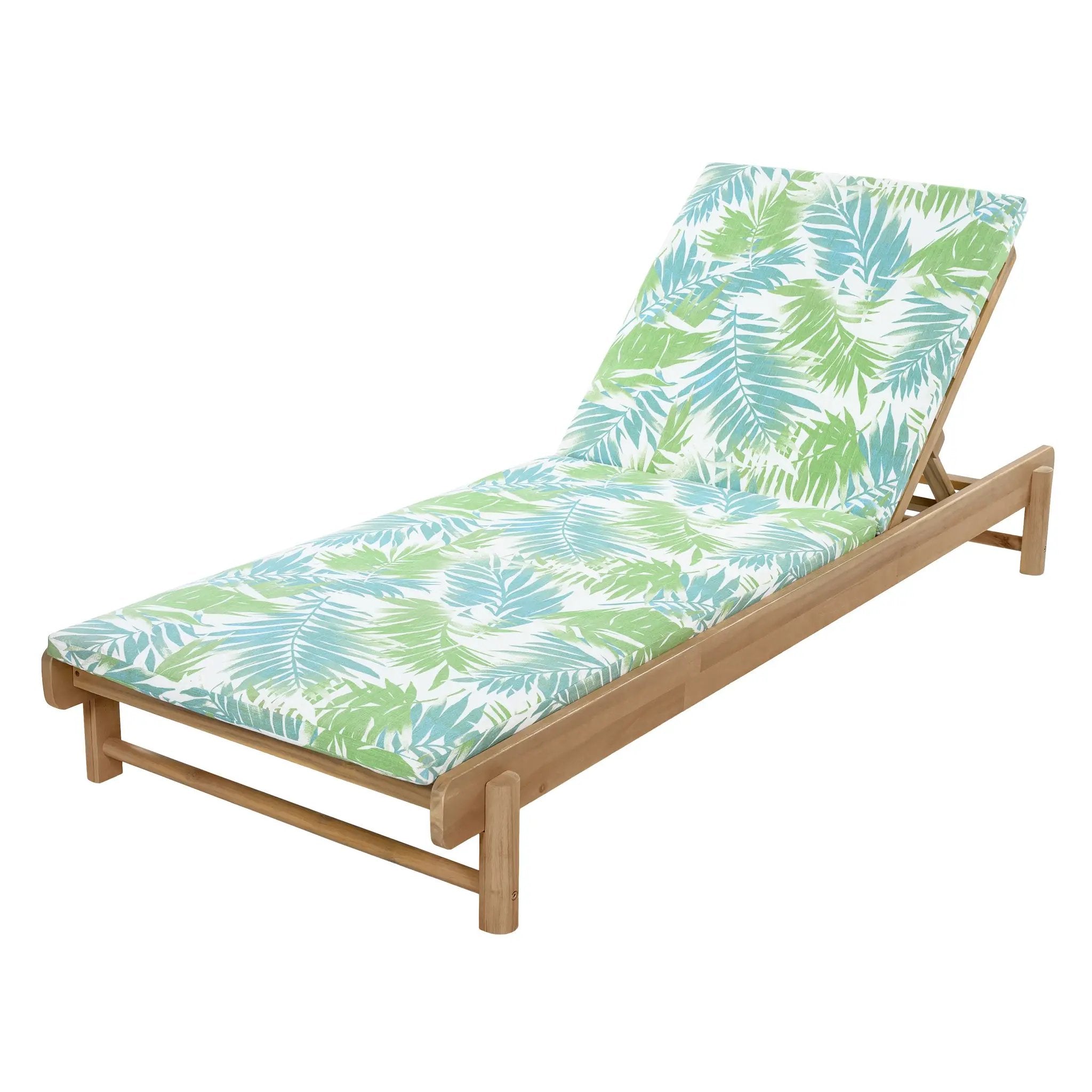 Light Teak Acacia Wood Chaise Lounge Set by HouseOfZazla