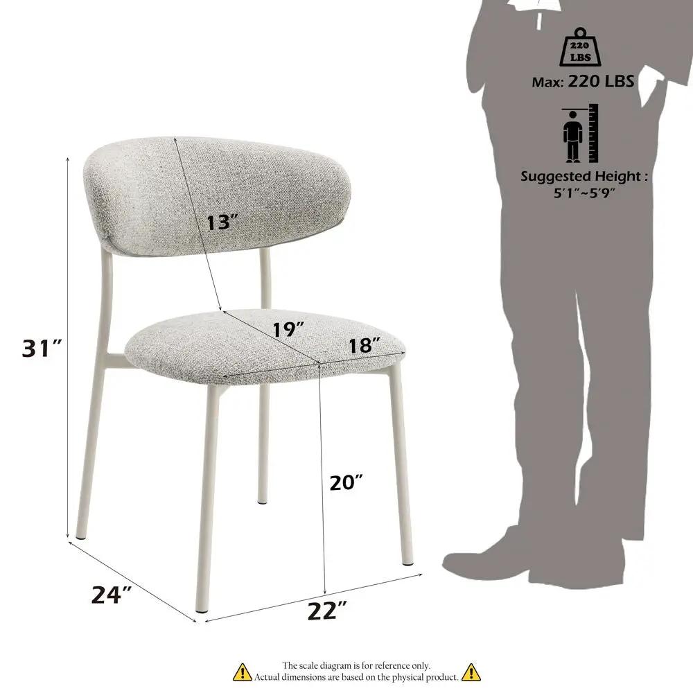 Kalam - Side Chair (Set of 2) - Gray Fabric & Beige by Unique Piece Furniture