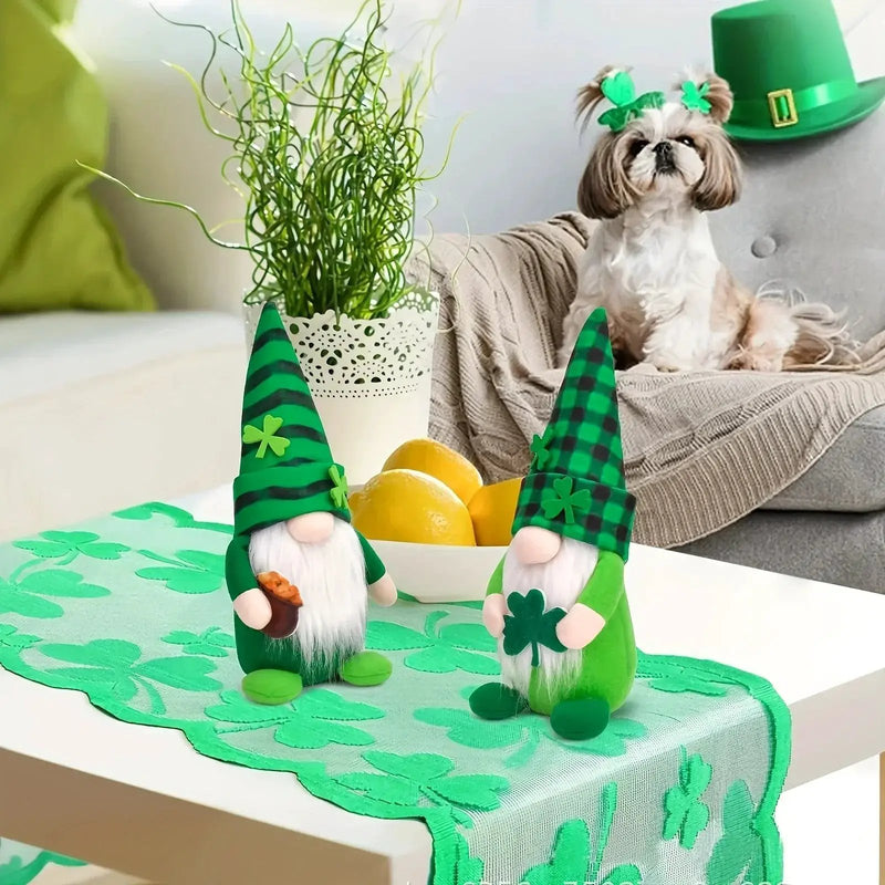 Gnome Decorations - Lucky Green Felt 2pcs by House Of Avana
