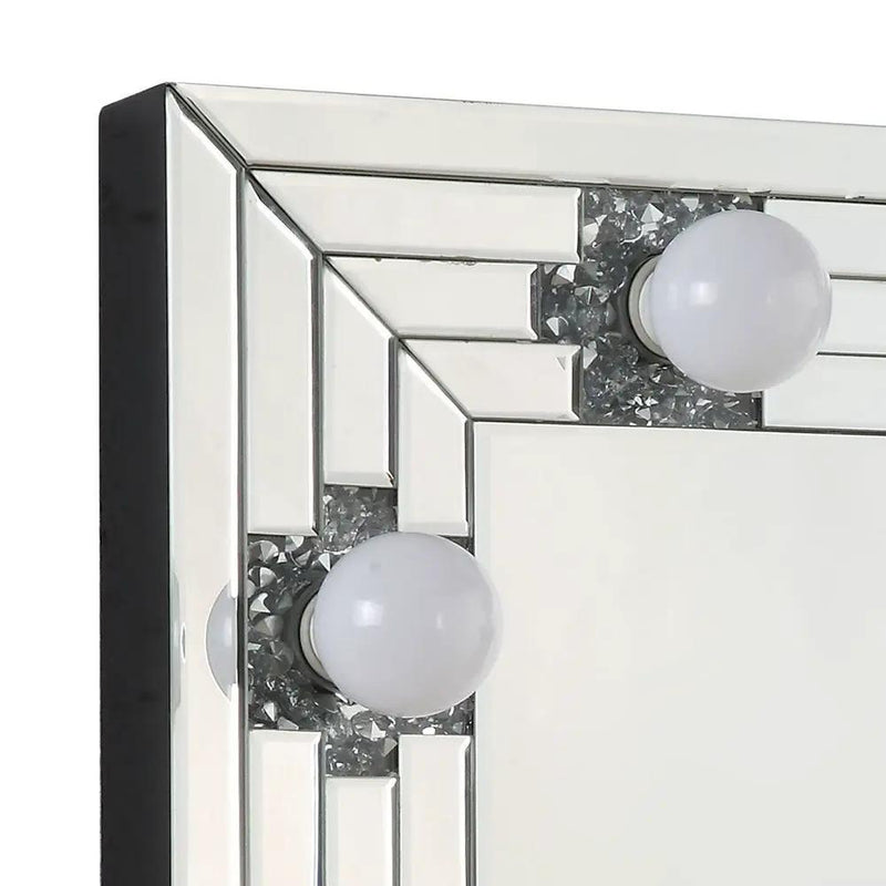 Noralie - Accent Mirror - Faux Diamonds & Mirrored by Unique Piece Furniture