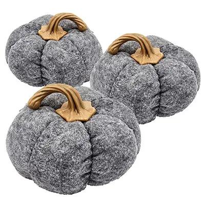 Pumpkin Ornament Decor For Holiday Harvest Festival Fall Festival & Thanksgiving (Set of 3) by HouseOfZazla