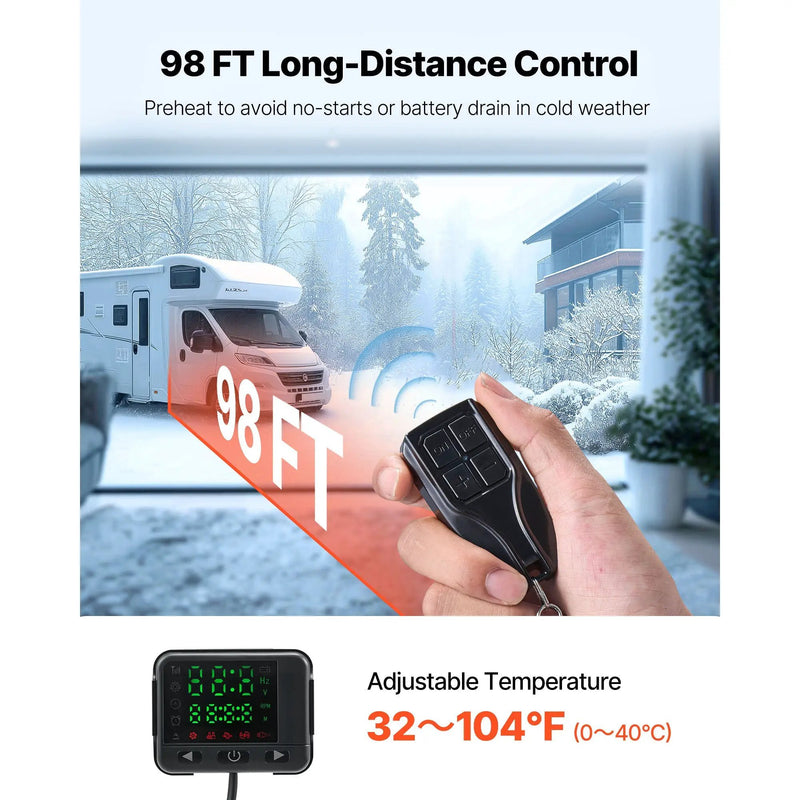 Diesel Air Heater Diesel Parking Heater 8 kW DC 12-24V with Remote Control by HouseOfZazla