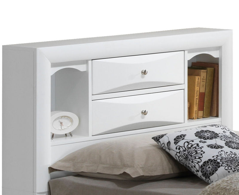 Modern Design Storage Bed With Bookcase Headboard by HouseOfZazla
