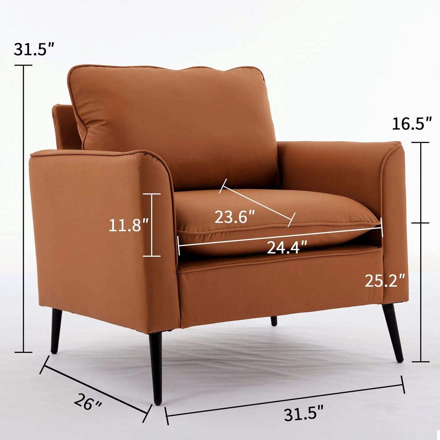 Nordic Retro Light Luxury Upholstered Sofa Chair by HouseOfZazla